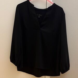J. Crew Black V-Neck Blouse